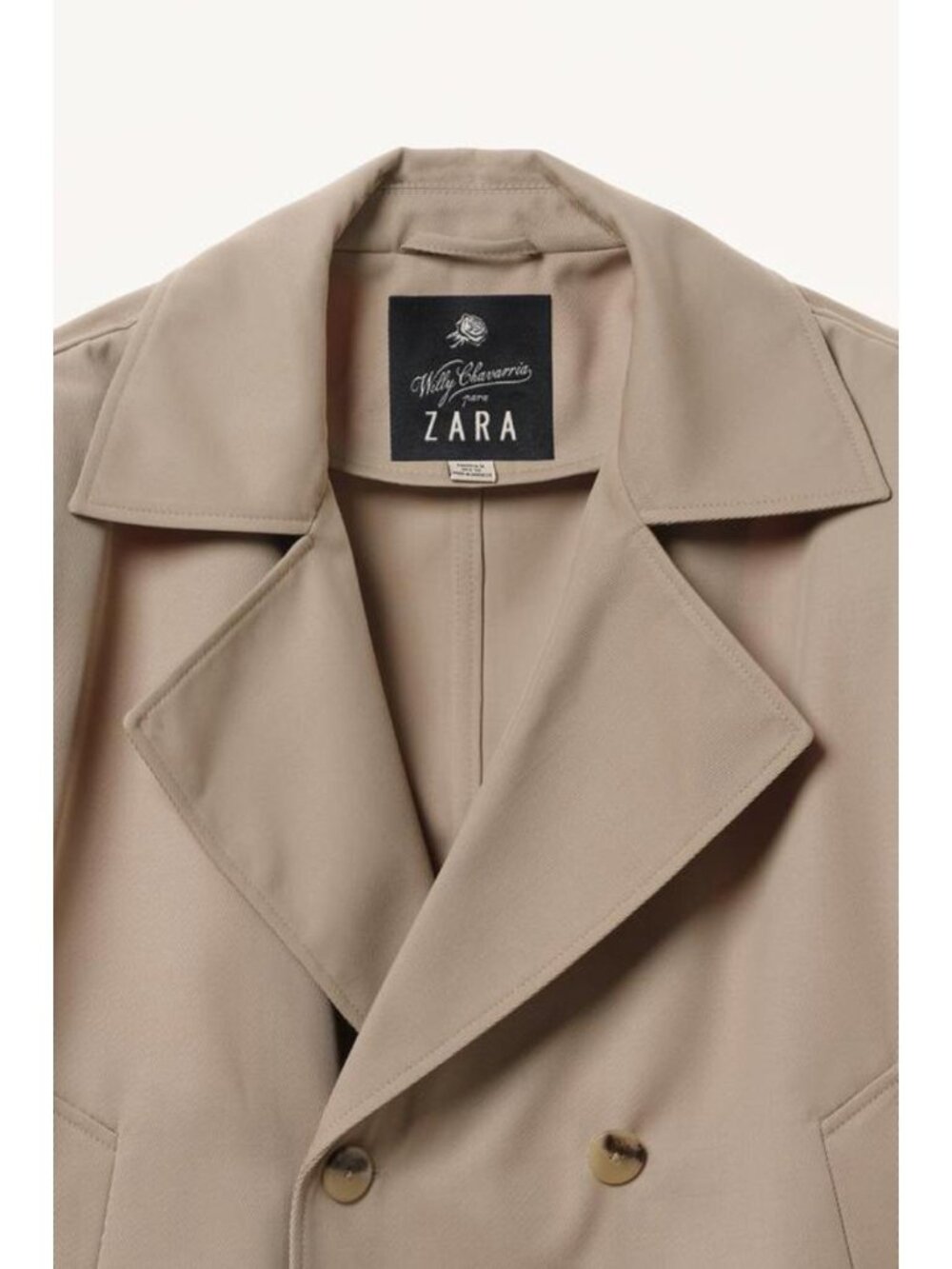 ZARA BOXY FIT SHORT TRENCH COAT WILLY CHAVARRIA X ZARA - Picture 6 of 6